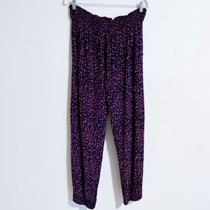 Ava Sky - Plum Printed Joggers